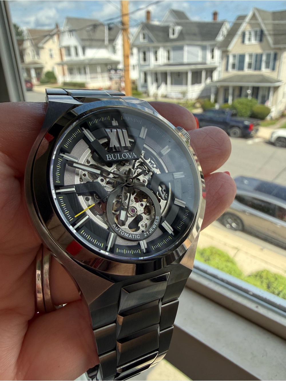 Bulova Gunmetal Gray Skeleton Automatic Men’s Watch - Picture 11 of 11